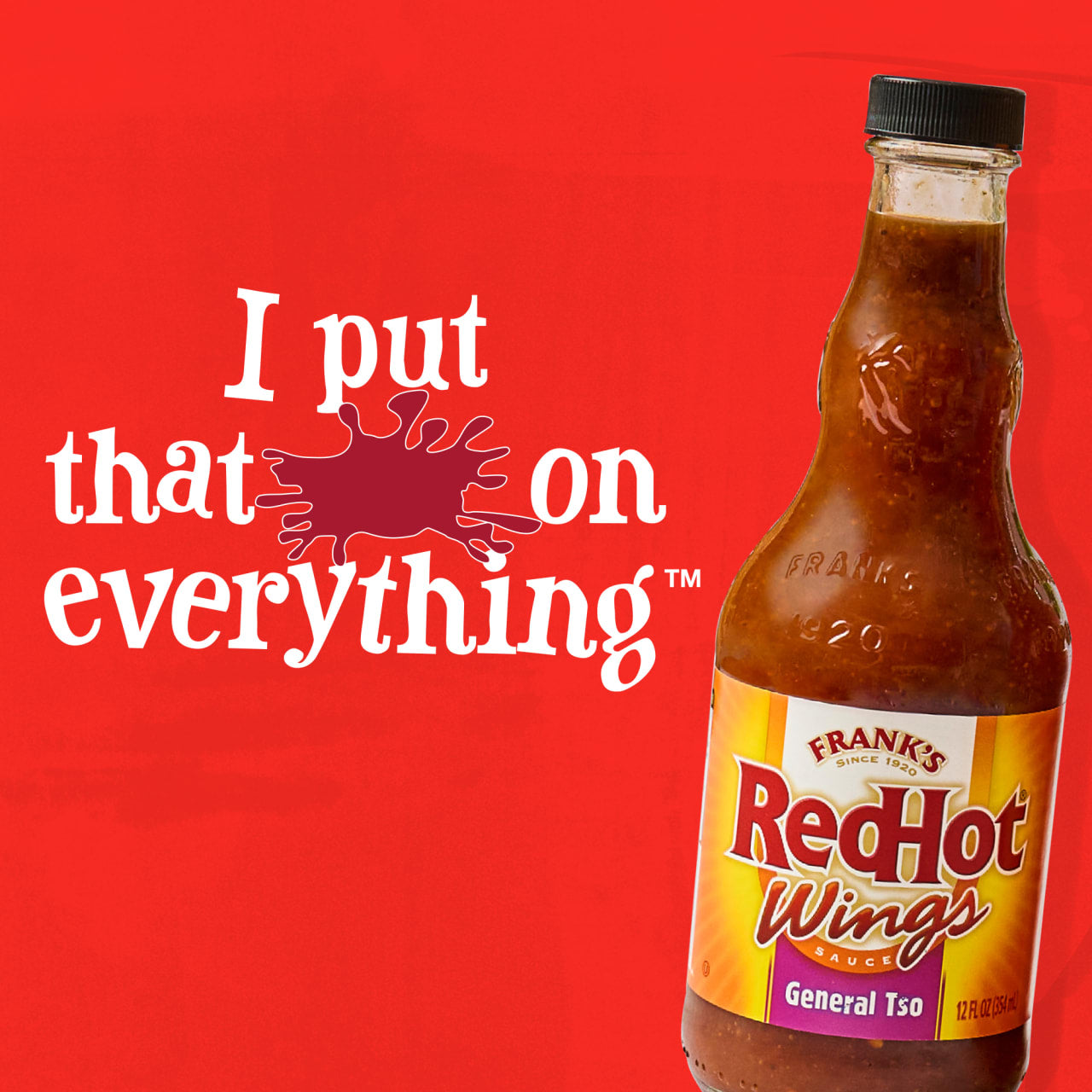 Frank's RedHot® General Tso Wings Sauce. 12 fl oz