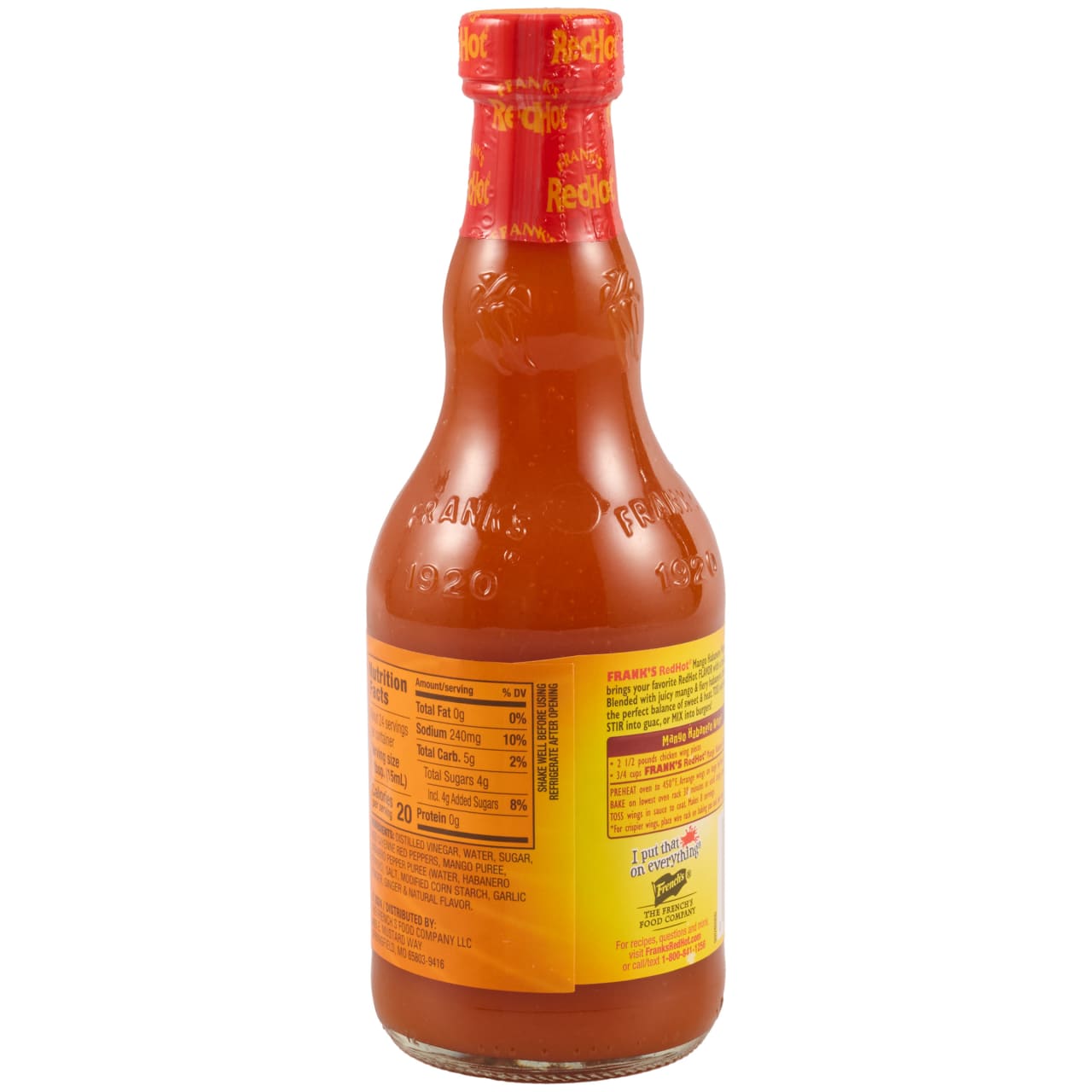 Frank's RedHot® Mango Habanero Wings Sauce. 12 fl oz