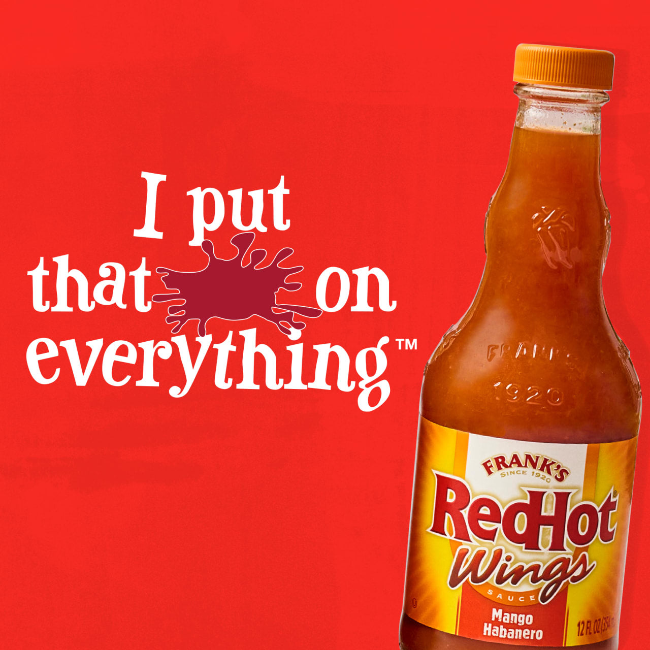 Frank's RedHot® Mango Habanero Wings Sauce. 12 fl oz