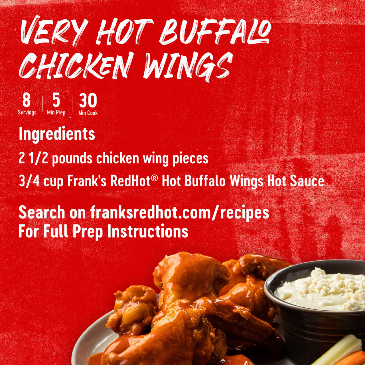 Frank's RedHot® Hot Buffalo Wings Hot Sauce. 12 fl oz (2-Pack)