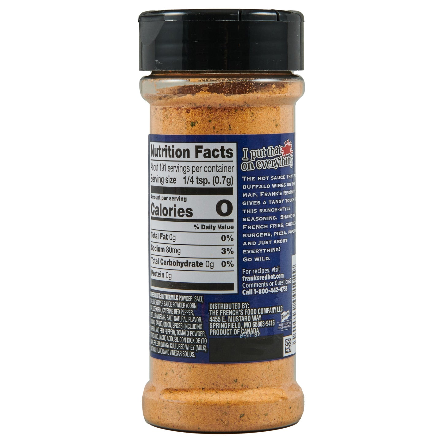 Frank's RedHot® Buffalo Ranch Seasoning Blend. 4.75 oz
