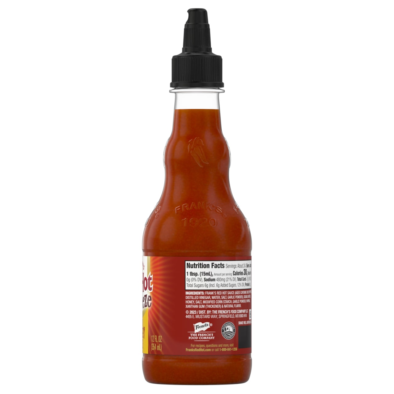 Frank's RedHot® Hot Honey Squeeze Sauce. 12 fl oz