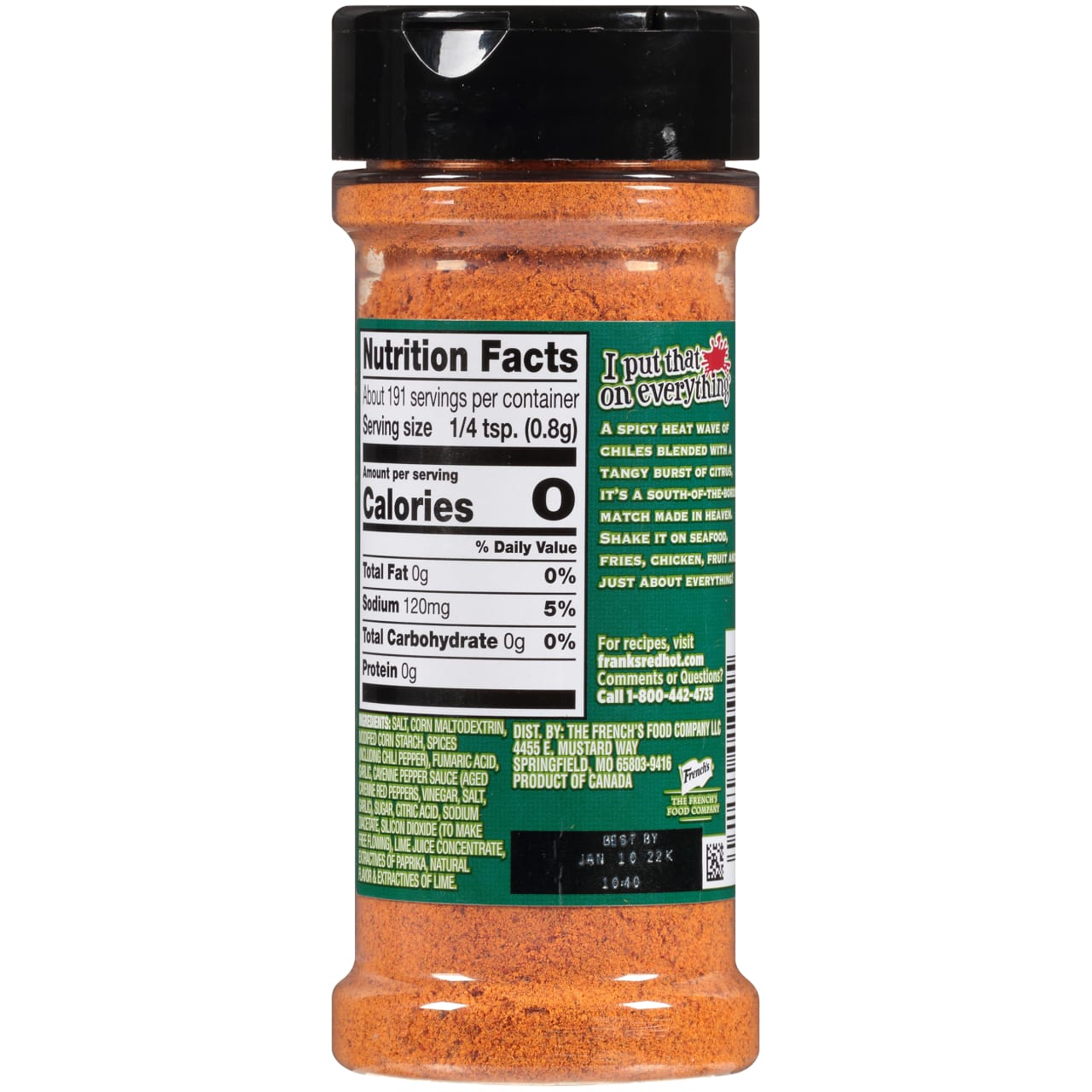 Frank's RedHot® Chile and Lime Seasoning Blend. 5.43 oz