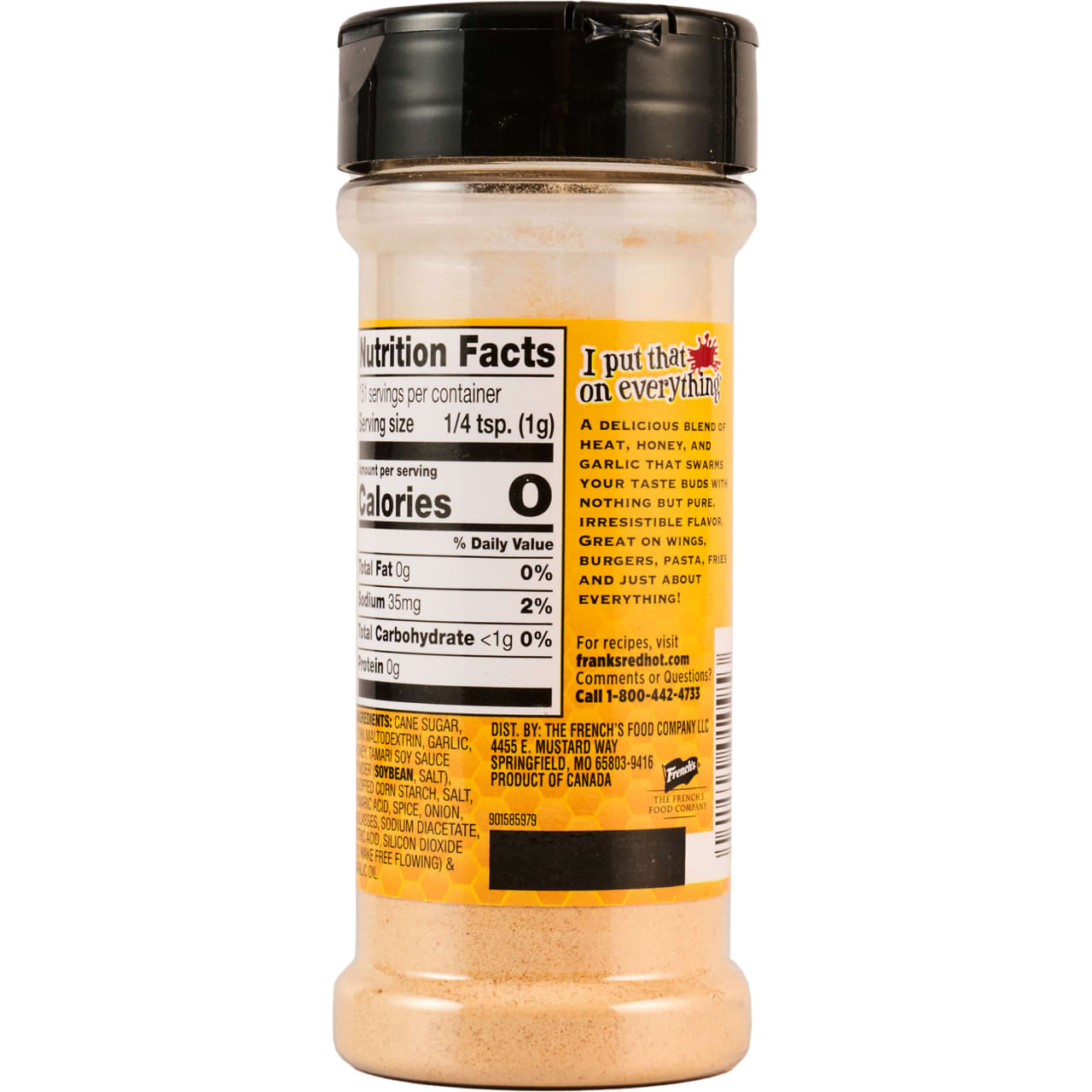 Frank's RedHot® Stingin' Honey Garlic Seasoning Blend. 5.36 oz