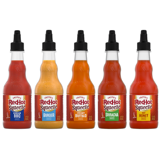 Frank's RedHot® Squeeze Sauce Variety Pack. 5ct