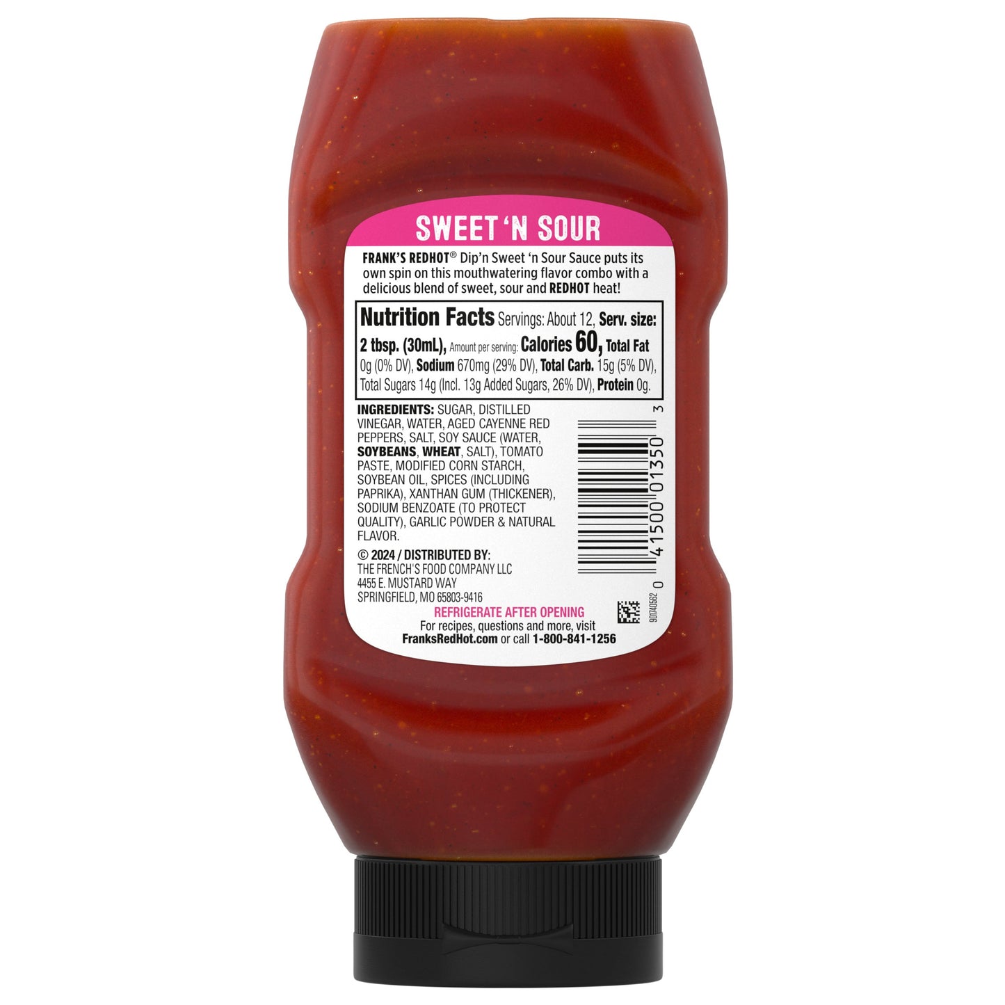 Frank's RedHot® Sweet 'N Sour Dip'n Sauce. 12 fl oz