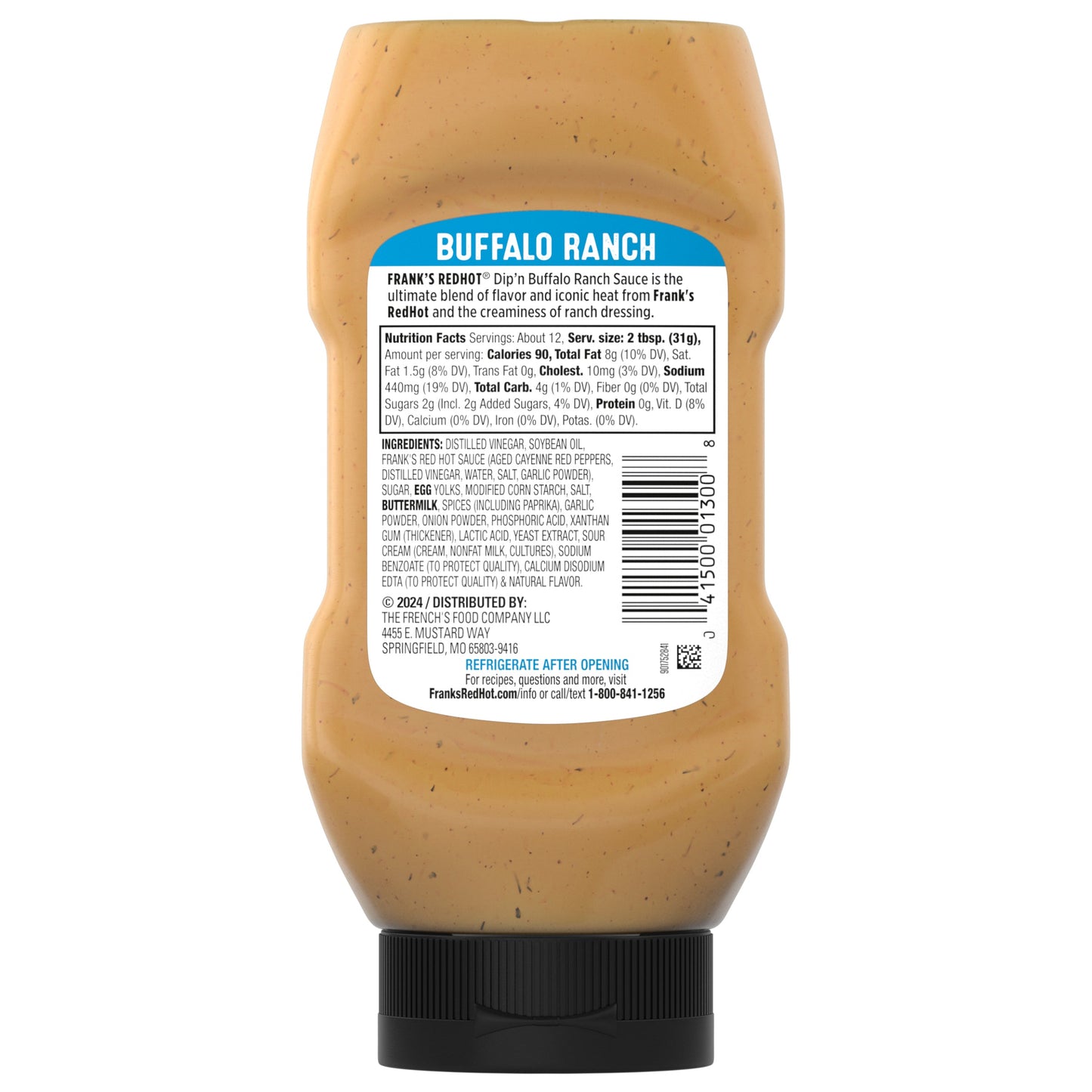 Frank's RedHot® Buffalo Ranch Dip'N Sauce. 12 fl oz