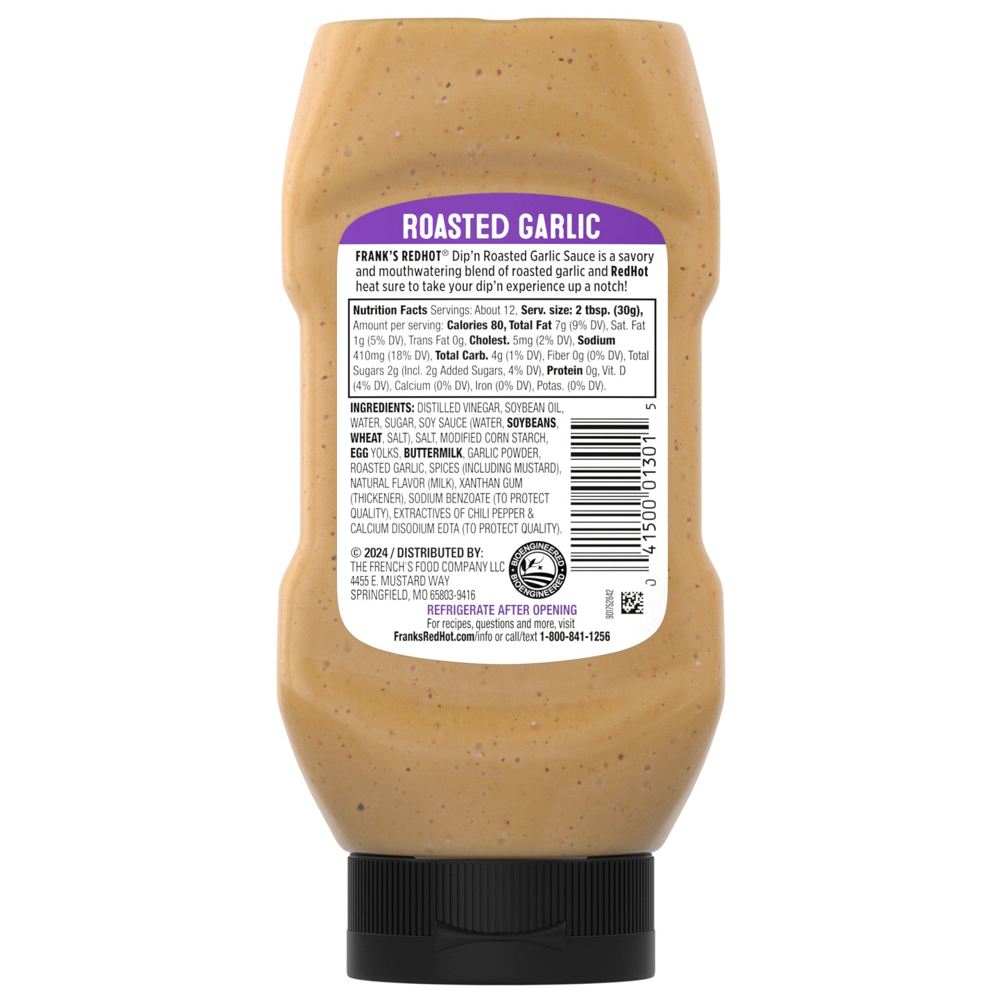 Frank's RedHot® Roasted Garlic Dip'N Sauce. 12 fl oz