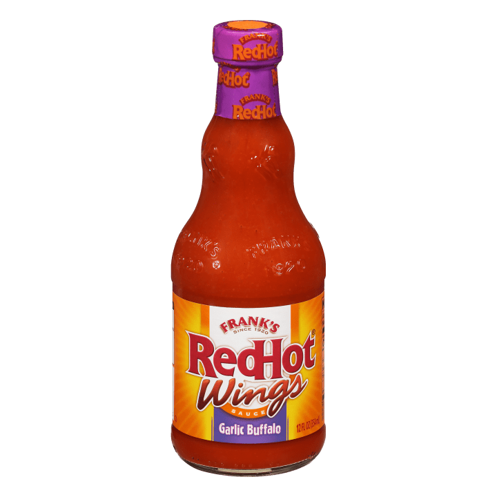 Frank's RedHot® Garlic Buffalo Wings Hot Sauce. 12 fl oz (2-Pack)