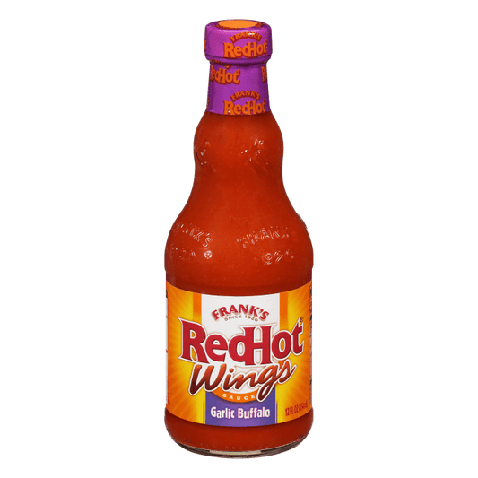 Frank's RedHot® Garlic Buffalo Wings Hot Sauce. 12 fl oz (2-Pack)