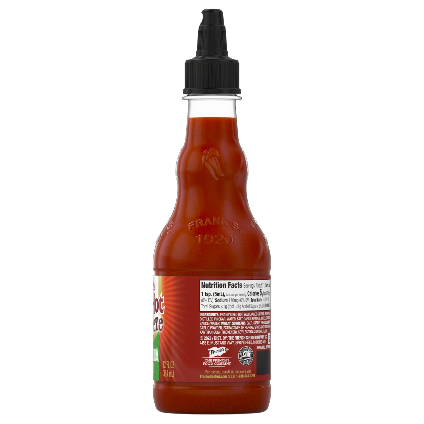Frank's RedHot® Sriracha Squeeze Sauce. 12 fl oz