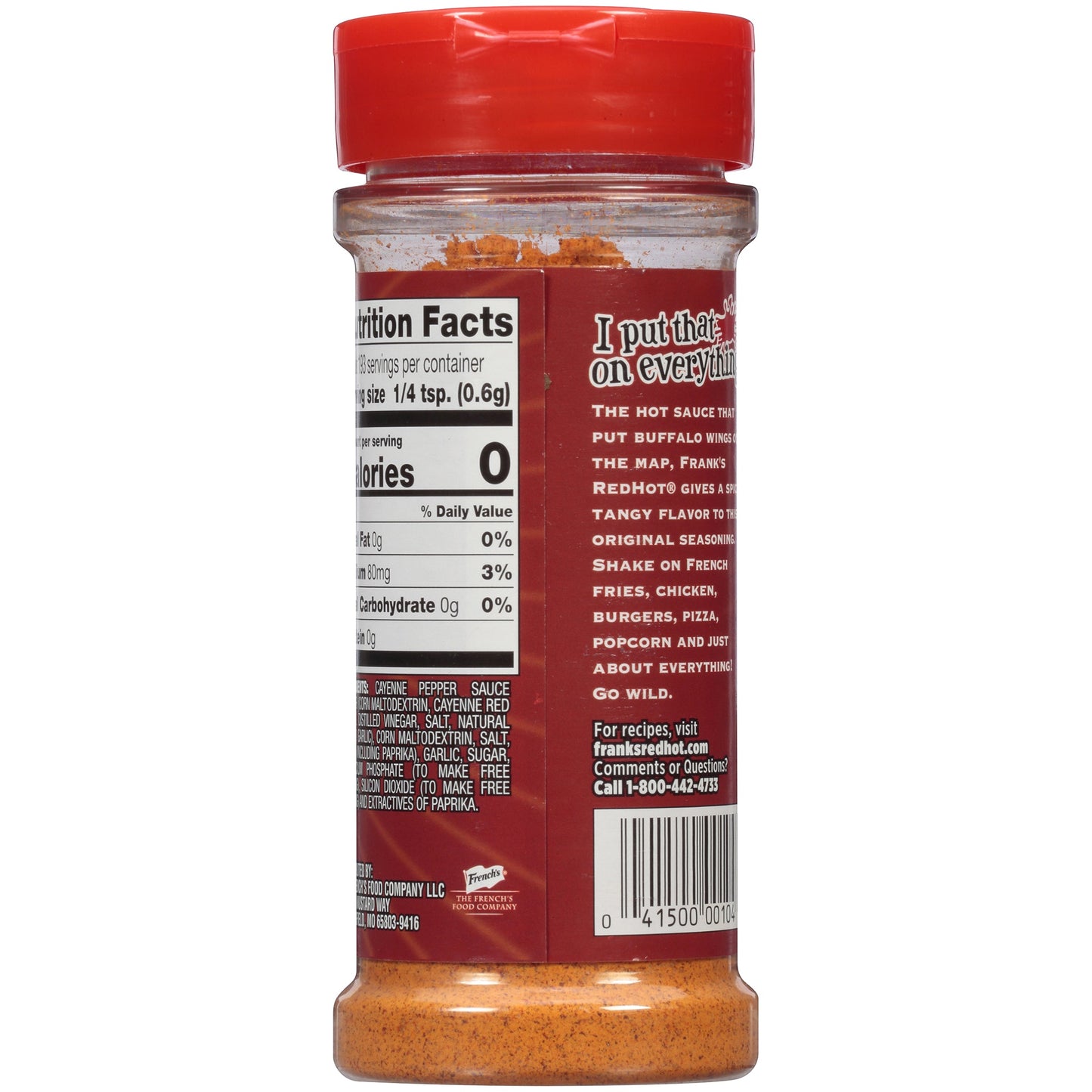 Frank's RedHot® Original Seasoning Blend. 4.12 oz