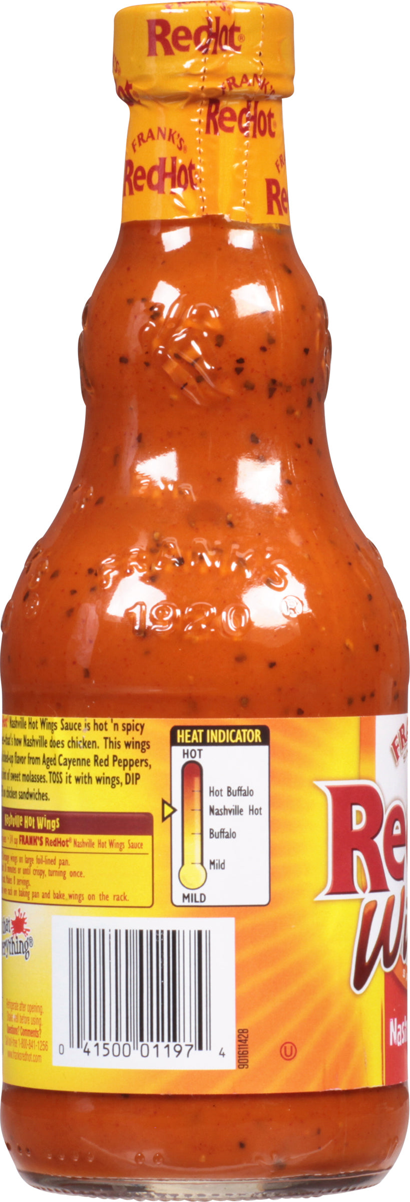 Frank's RedHot® Nashville Hot Wing Sauce. 12 fl oz (2-Pack)